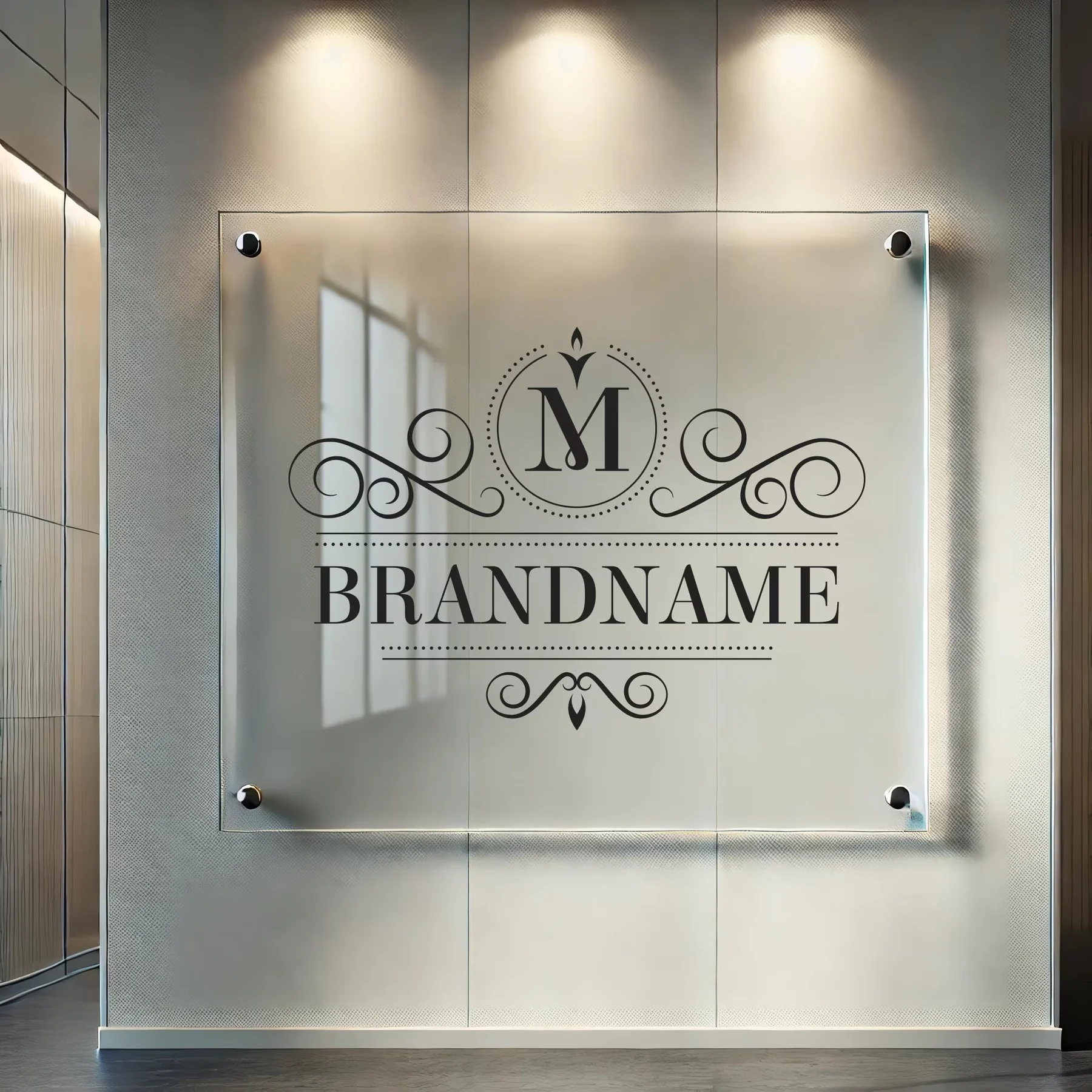 Office branding installation