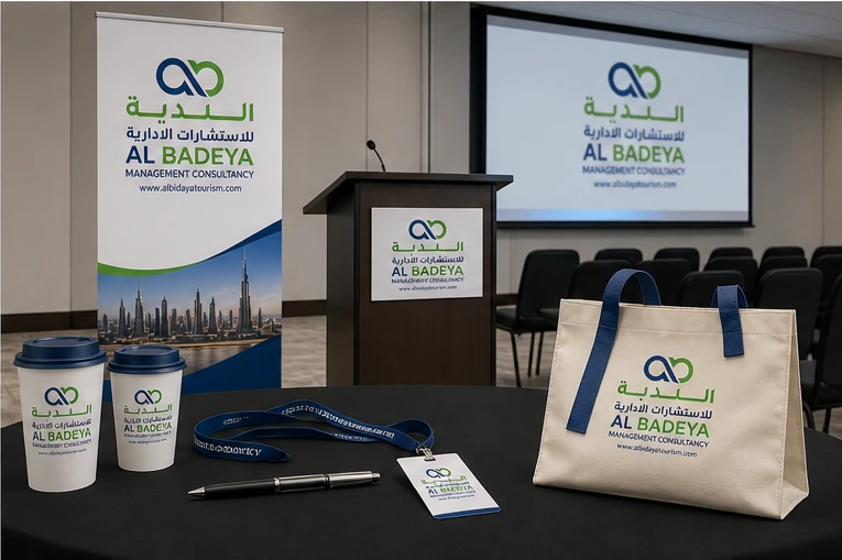 Al Badeya conference branding set
